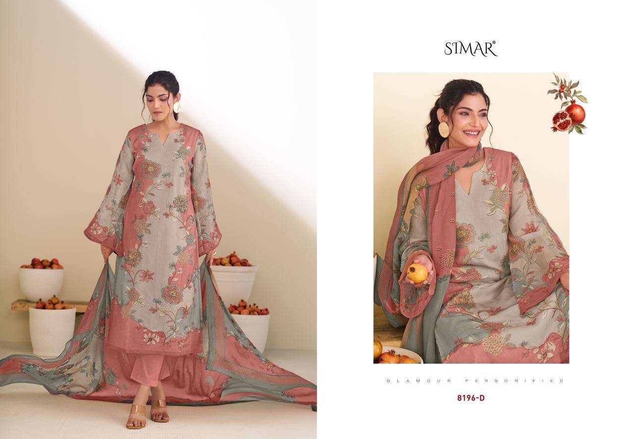 Taraana By Glossy 8196 Series Stylish Beautiful Colourful Twill Organza Dresses At Wholesale Price